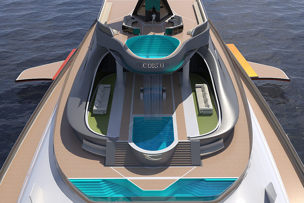 Prodigium，Shark shape，30 meter yacht，