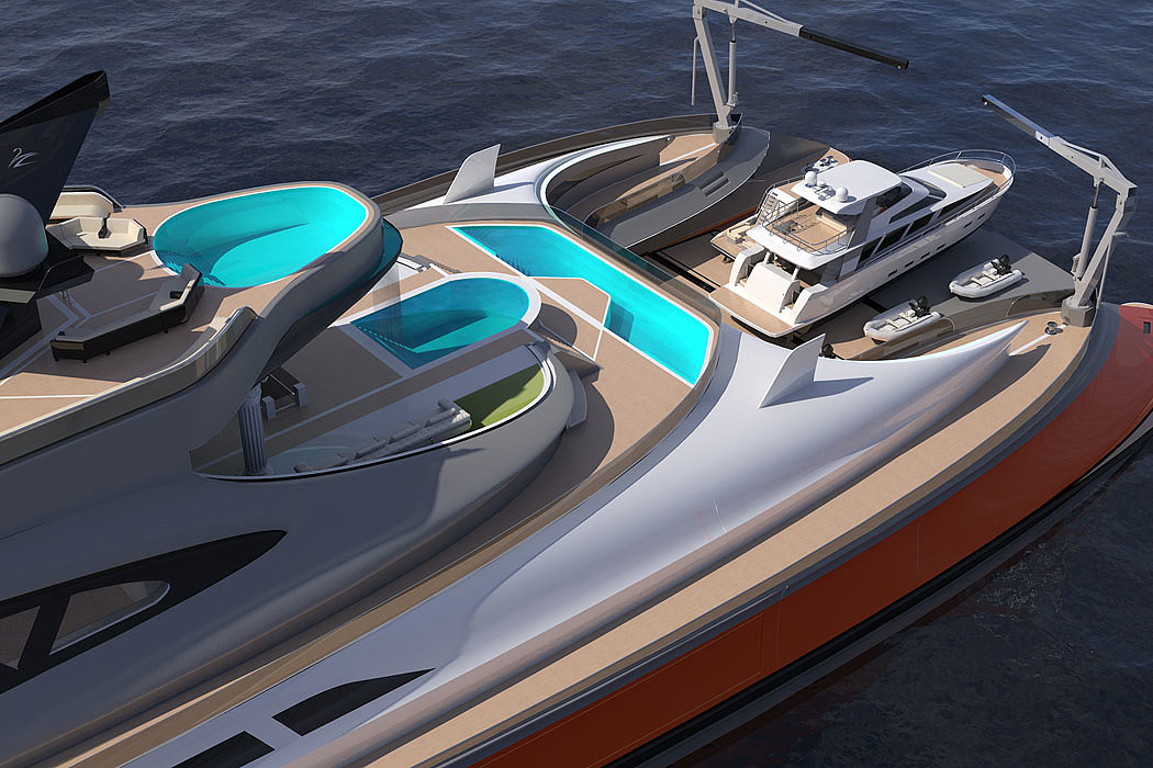 Prodigium，Shark shape，30 meter yacht，