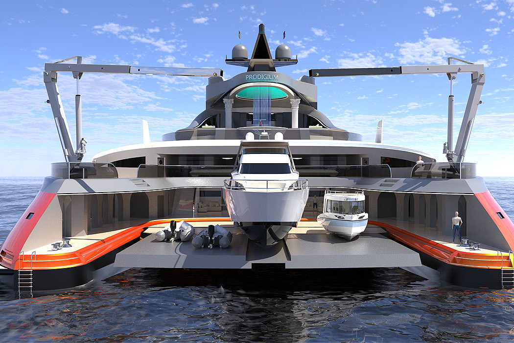 Prodigium，Shark shape，30 meter yacht，