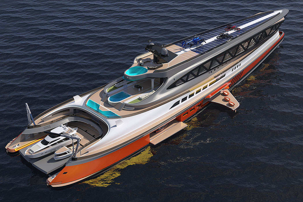Prodigium，Shark shape，30 meter yacht，