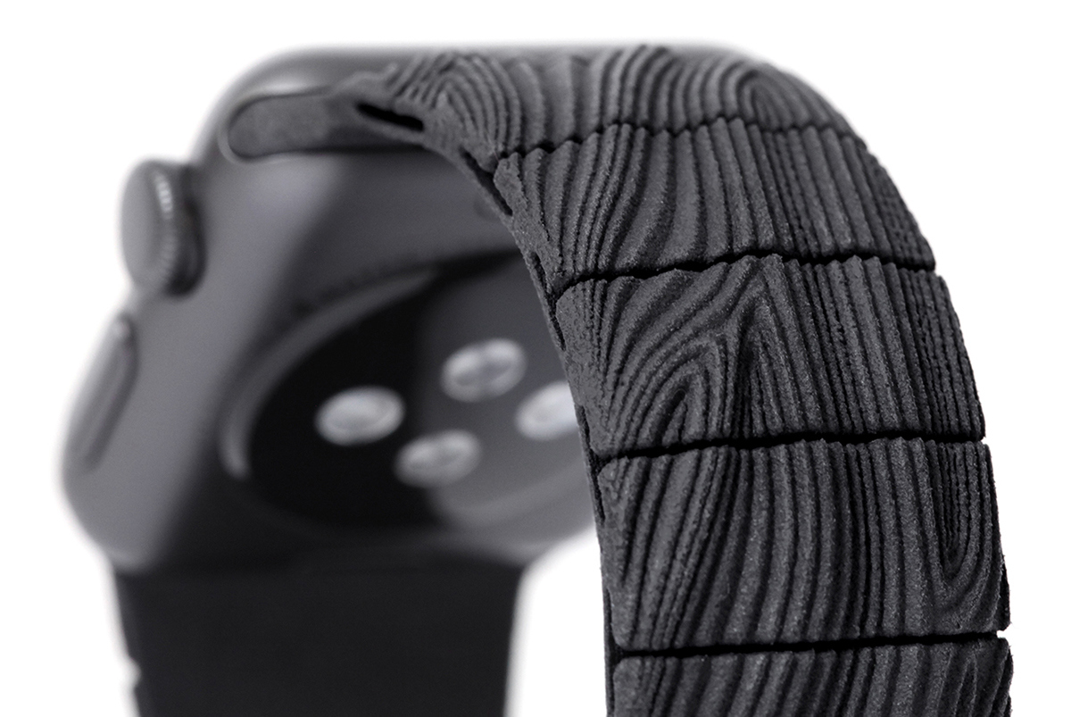 sls，Laser sintered nylon，texture of material，Material Science，Apple，Watch strap，lithe，No length adjustment，
