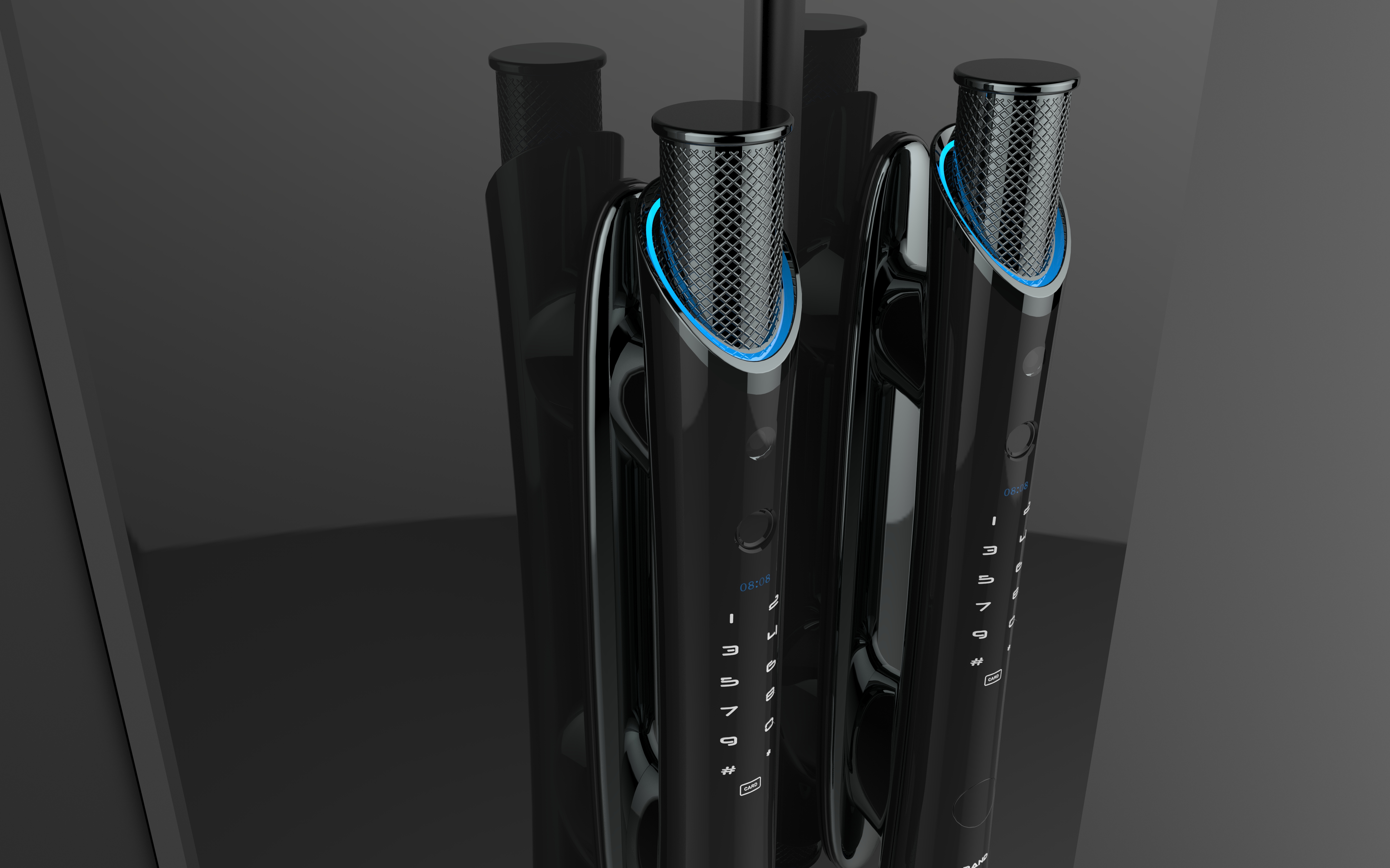 Luxury big pull intelligent lock，