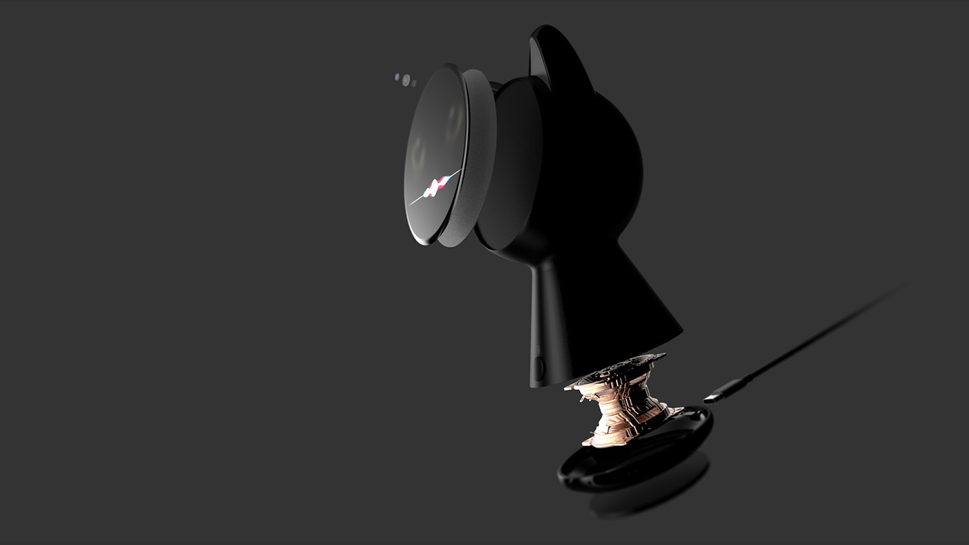 Apple cat，Smart home controller，industrial design，Digital product design，Comfort the soul，Voice partner，