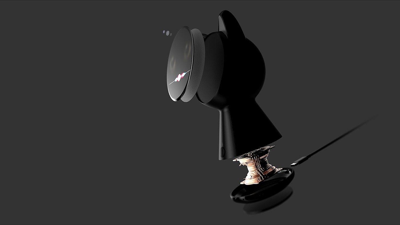 Apple cat，Smart home controller，industrial design，Digital product design，Comfort the soul，Voice partner，
