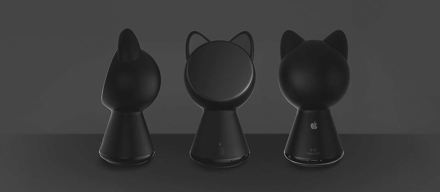 Apple cat，Smart home controller，industrial design，Digital product design，Comfort the soul，Voice partner，