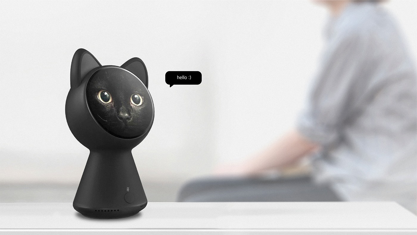 Apple cat，Smart home controller，industrial design，Digital product design，Comfort the soul，Voice partner，