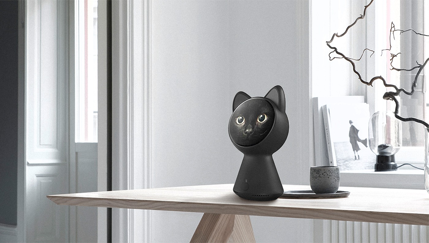 Apple cat，Smart home controller，industrial design，Digital product design，Comfort the soul，Voice partner，