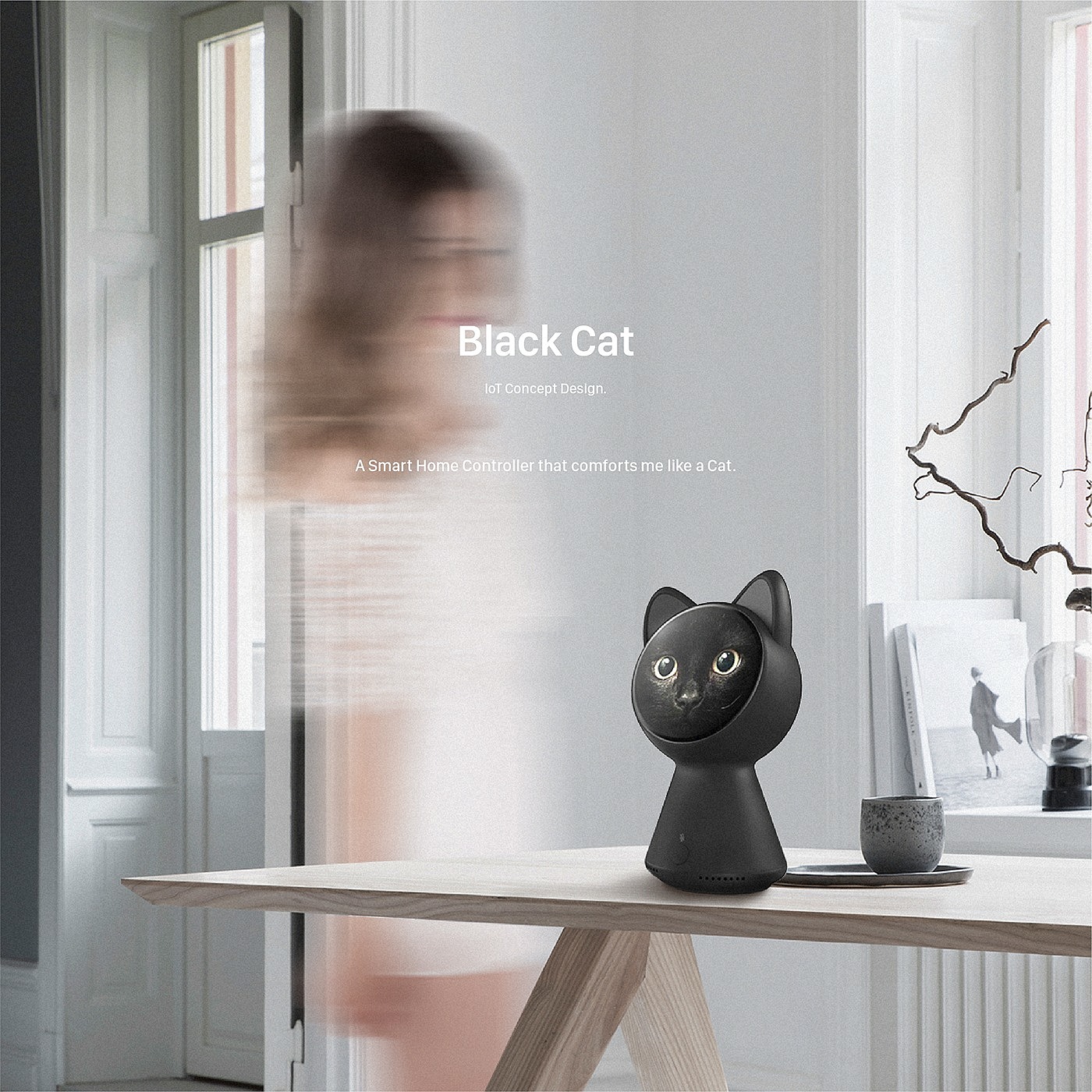 Apple cat，Smart home controller，industrial design，Digital product design，Comfort the soul，Voice partner，