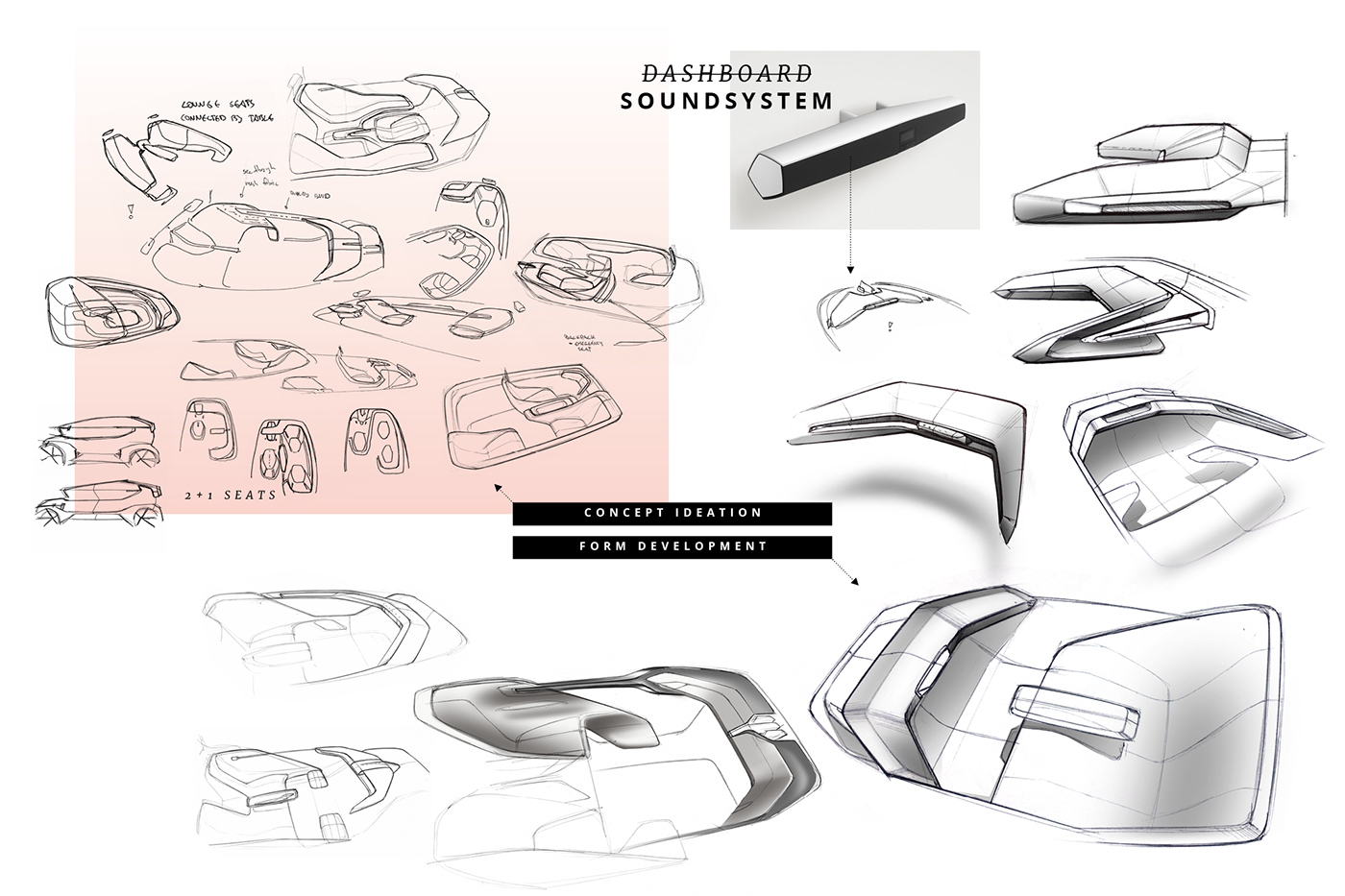 Interior design，Automobile design，industrial design，space，chair，