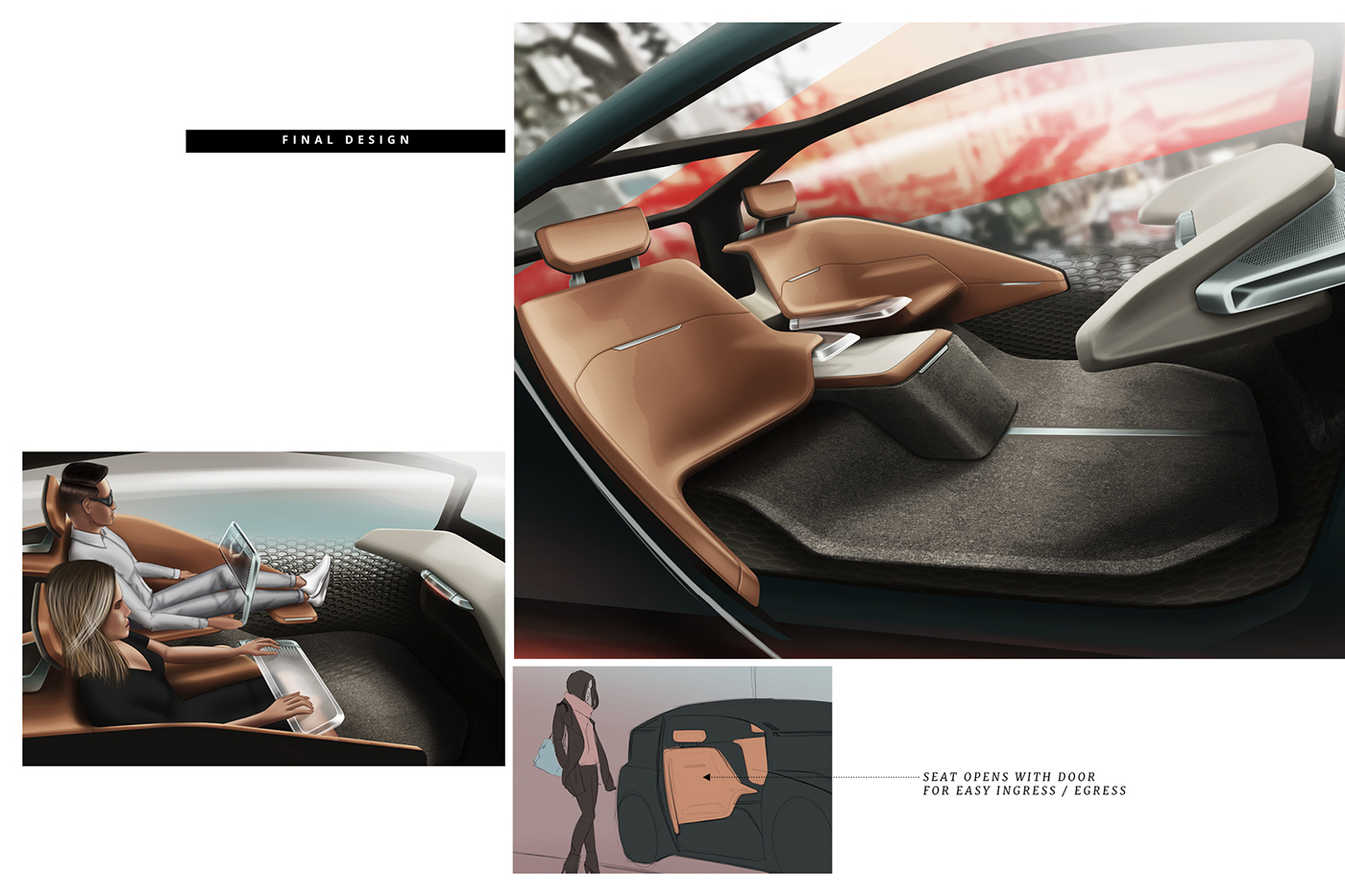 Interior design，Automobile design，industrial design，space，chair，