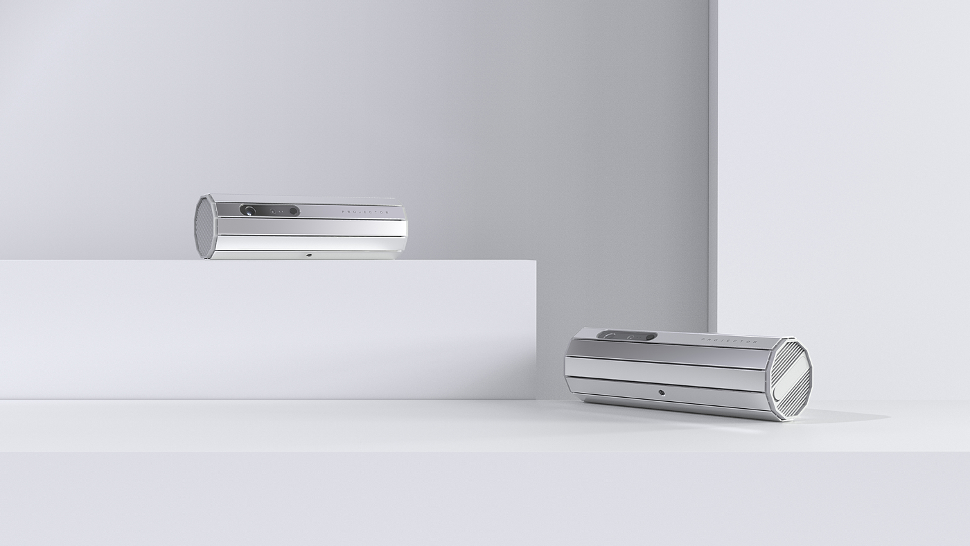 product design，industrial design，Projector，Render，keyshot，modeling，originality，