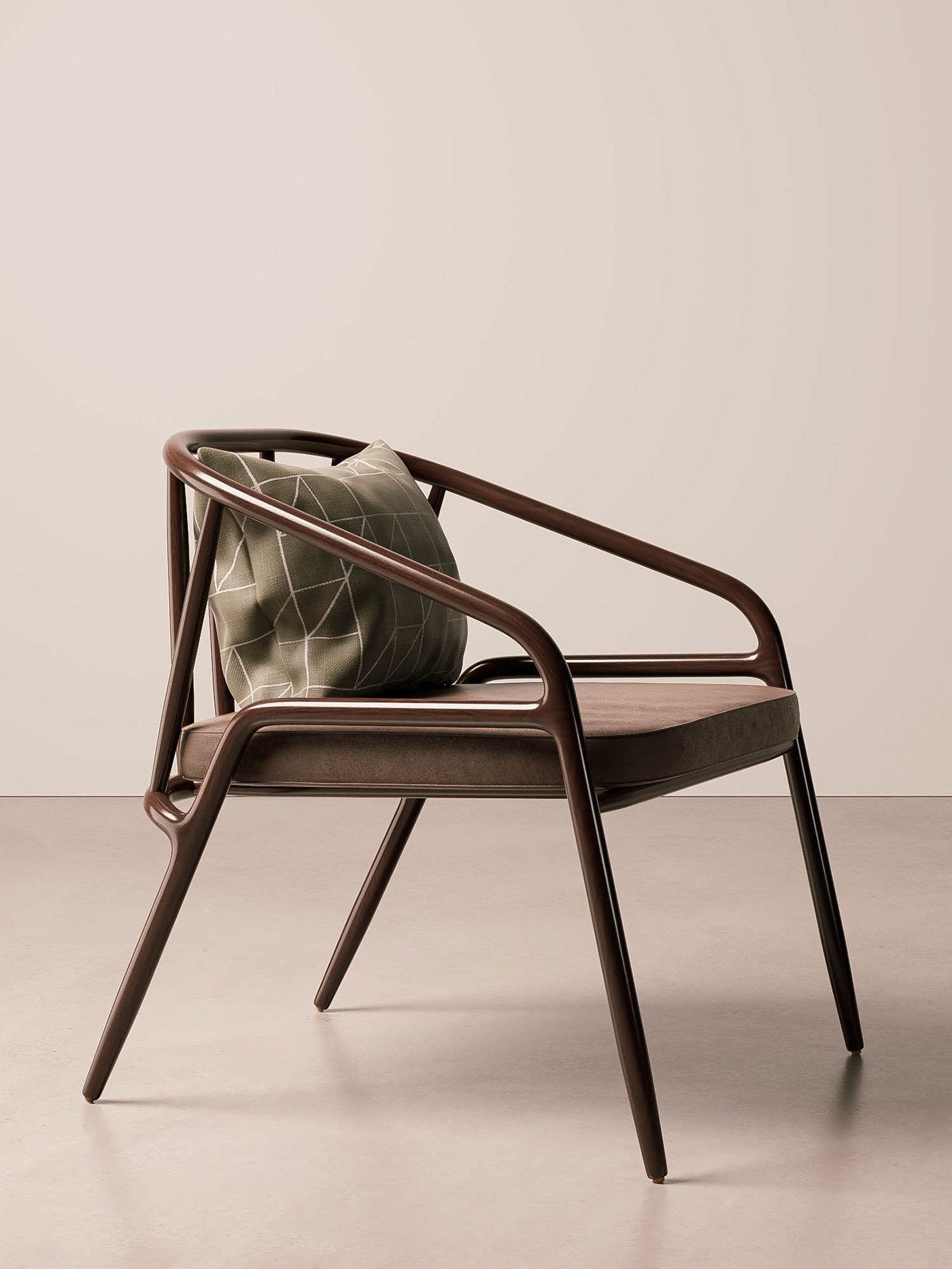 Serena，Armchair，woodiness，curve，furniture，chair，