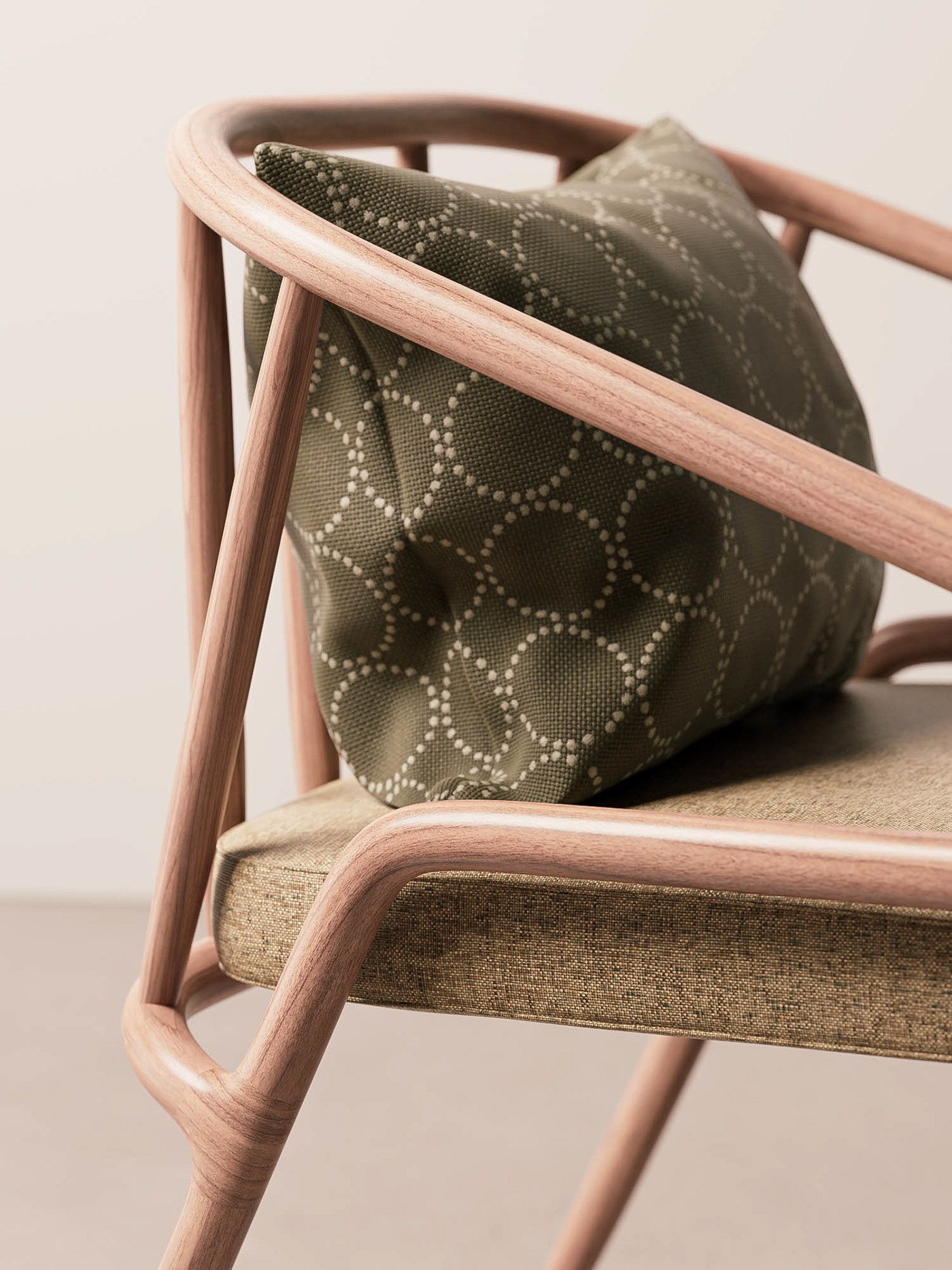 serena扶手椅设计探索有机形状