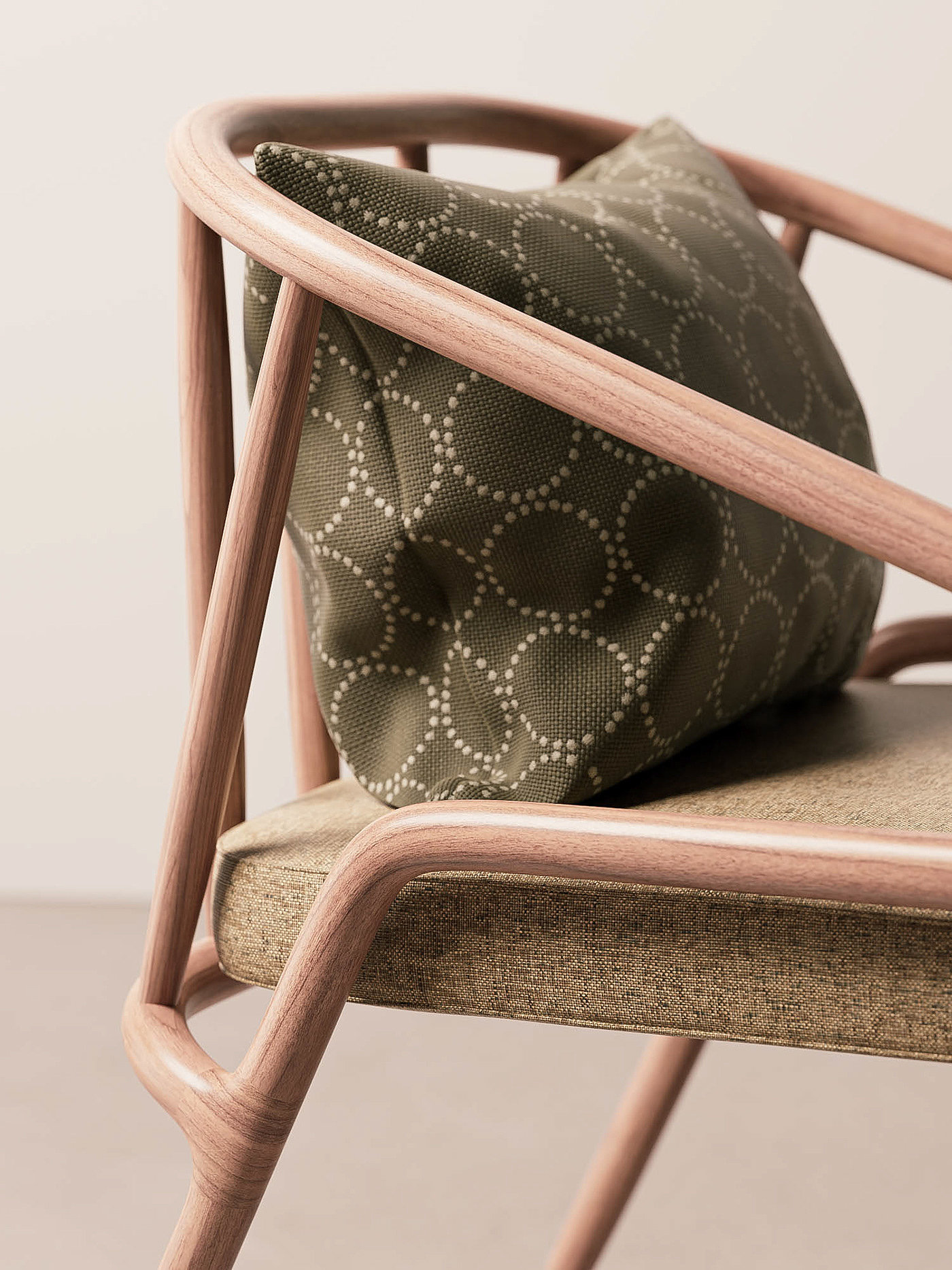 Serena，Armchair，woodiness，curve，furniture，chair，