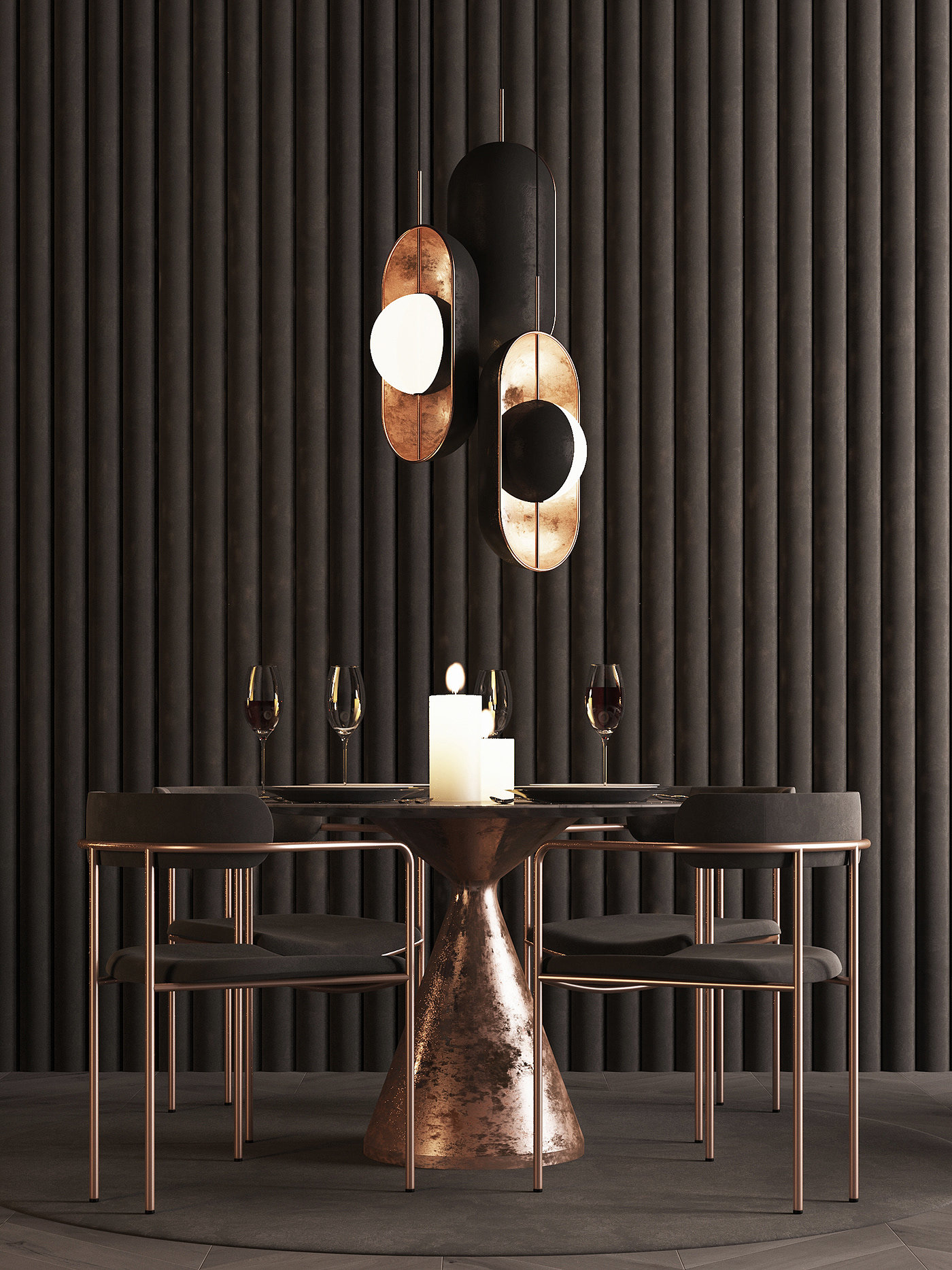 MOON light，modern，Interior design，lighting，lamps and lanterns，copper，