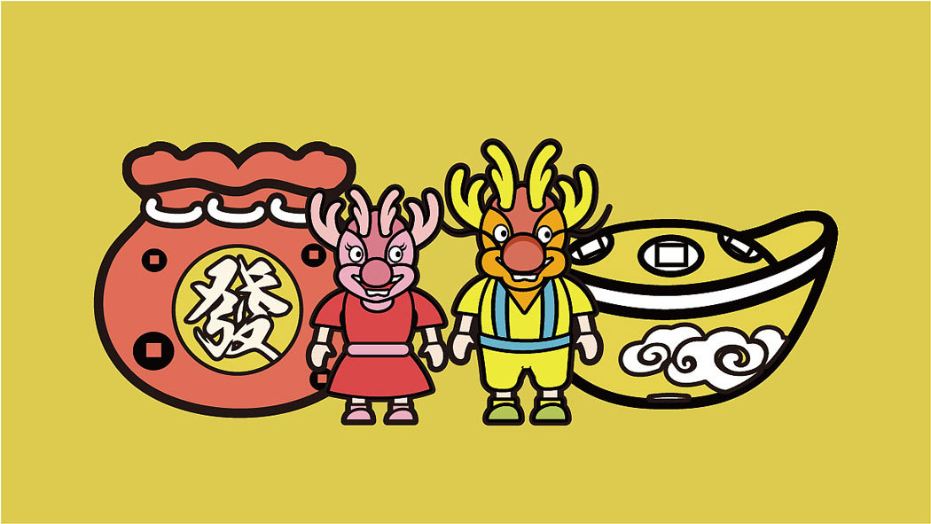 Illustration × Meet the Dragon IP cartoon character / auspicious image，