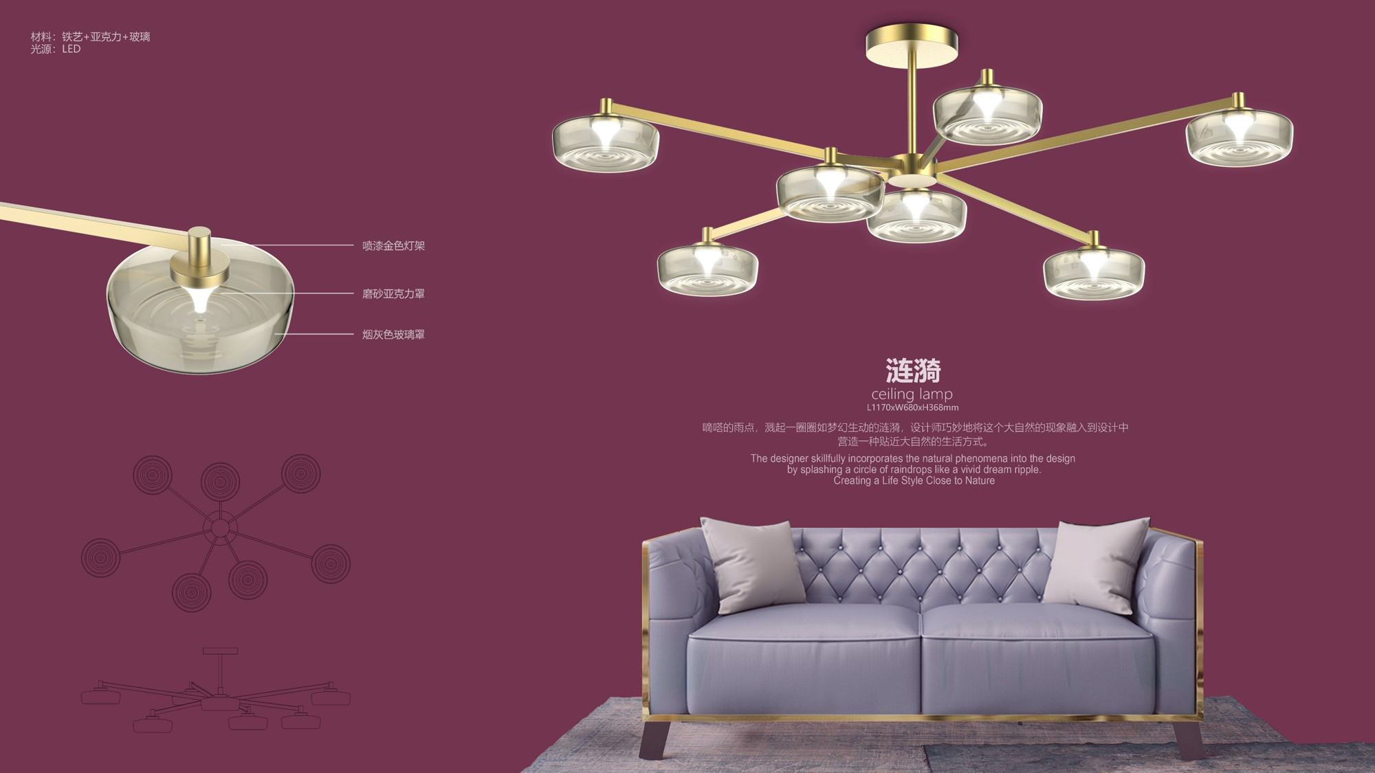 Home lighting set design，