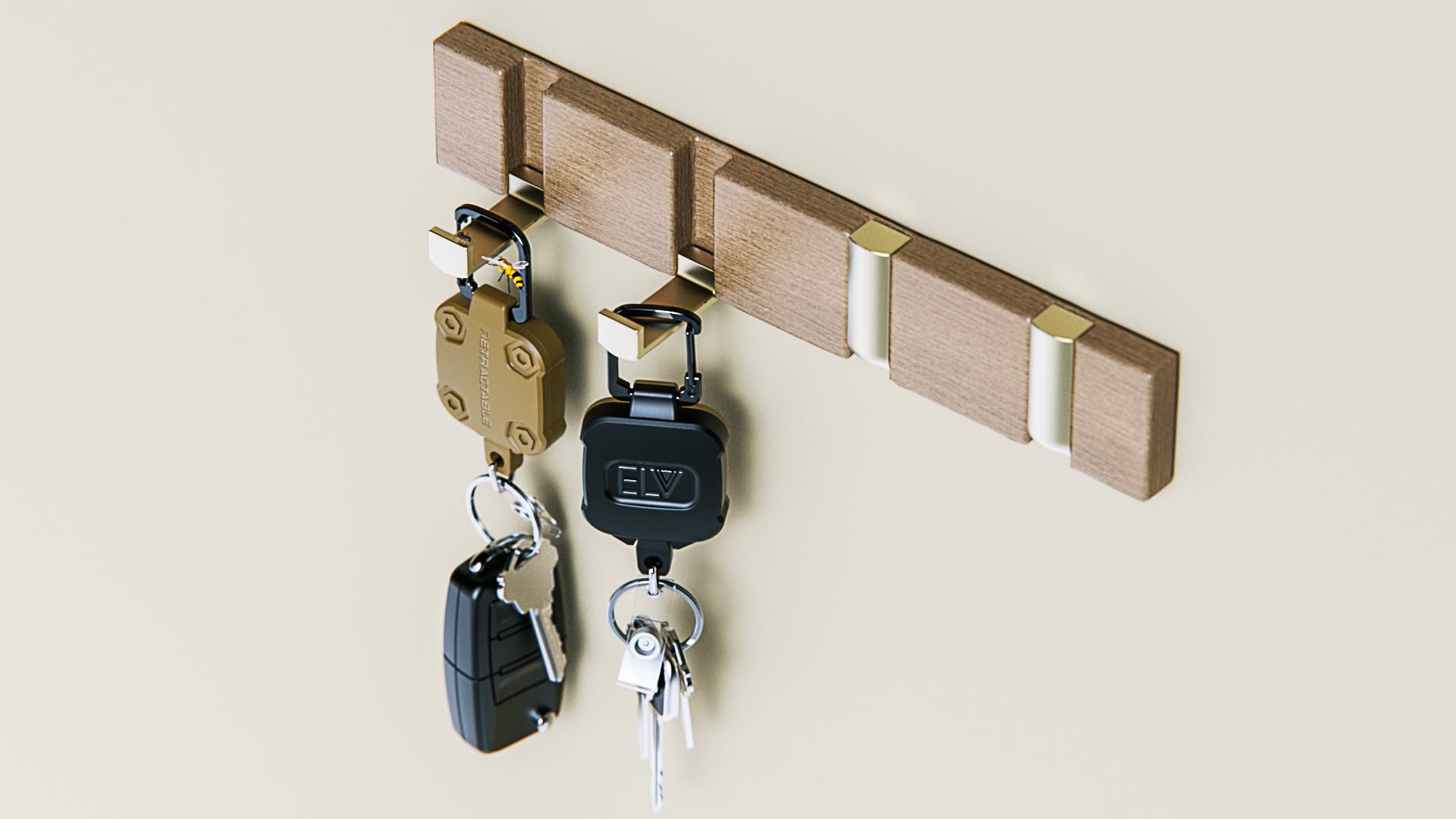 Key buckle，Key ring，Telescopic hanging rope，