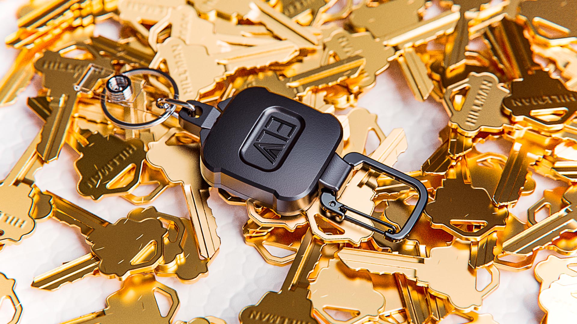 Key buckle，Key ring，Telescopic hanging rope，