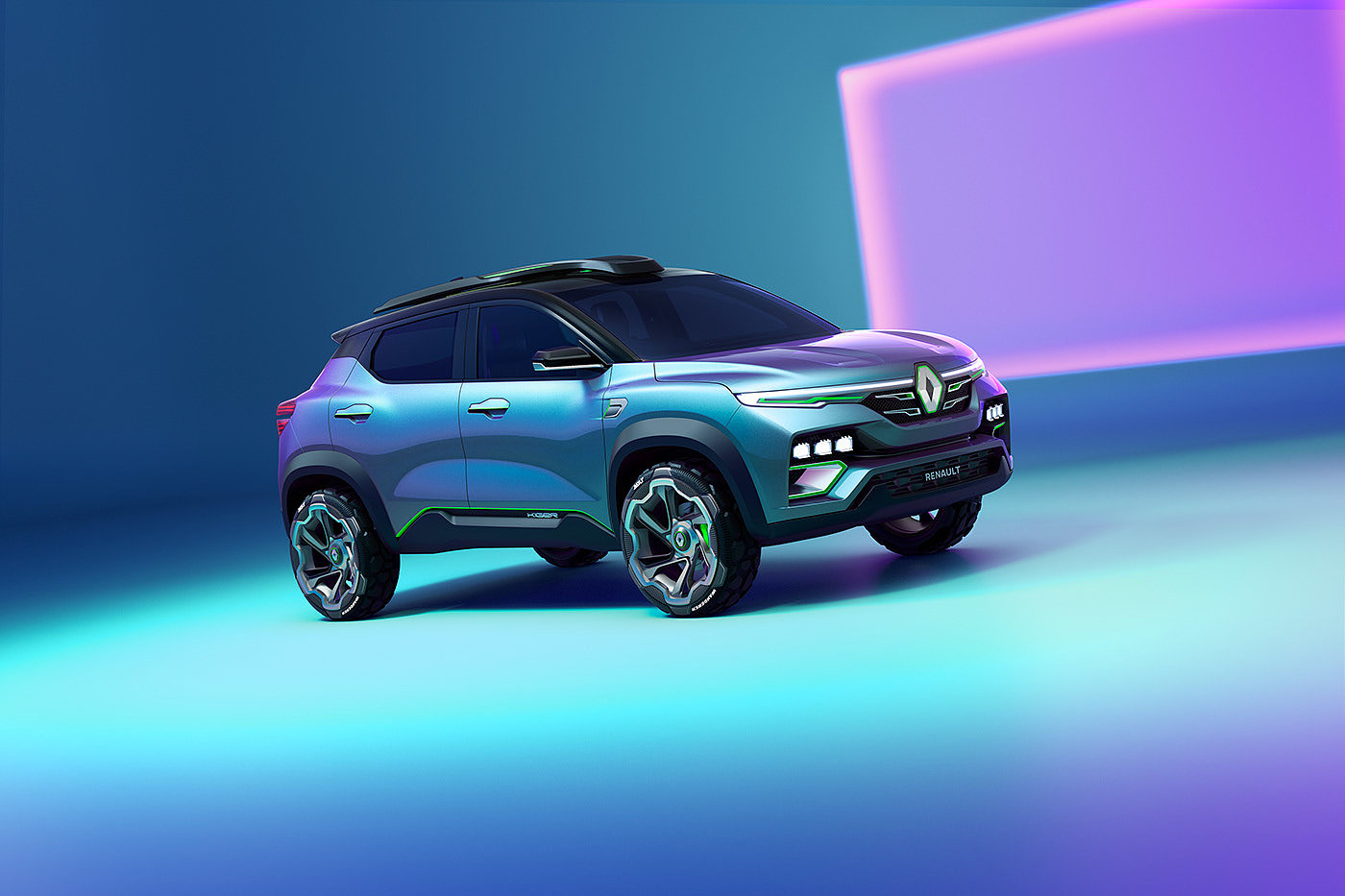 Renault Kiger，概念，汽车设计，cgi，