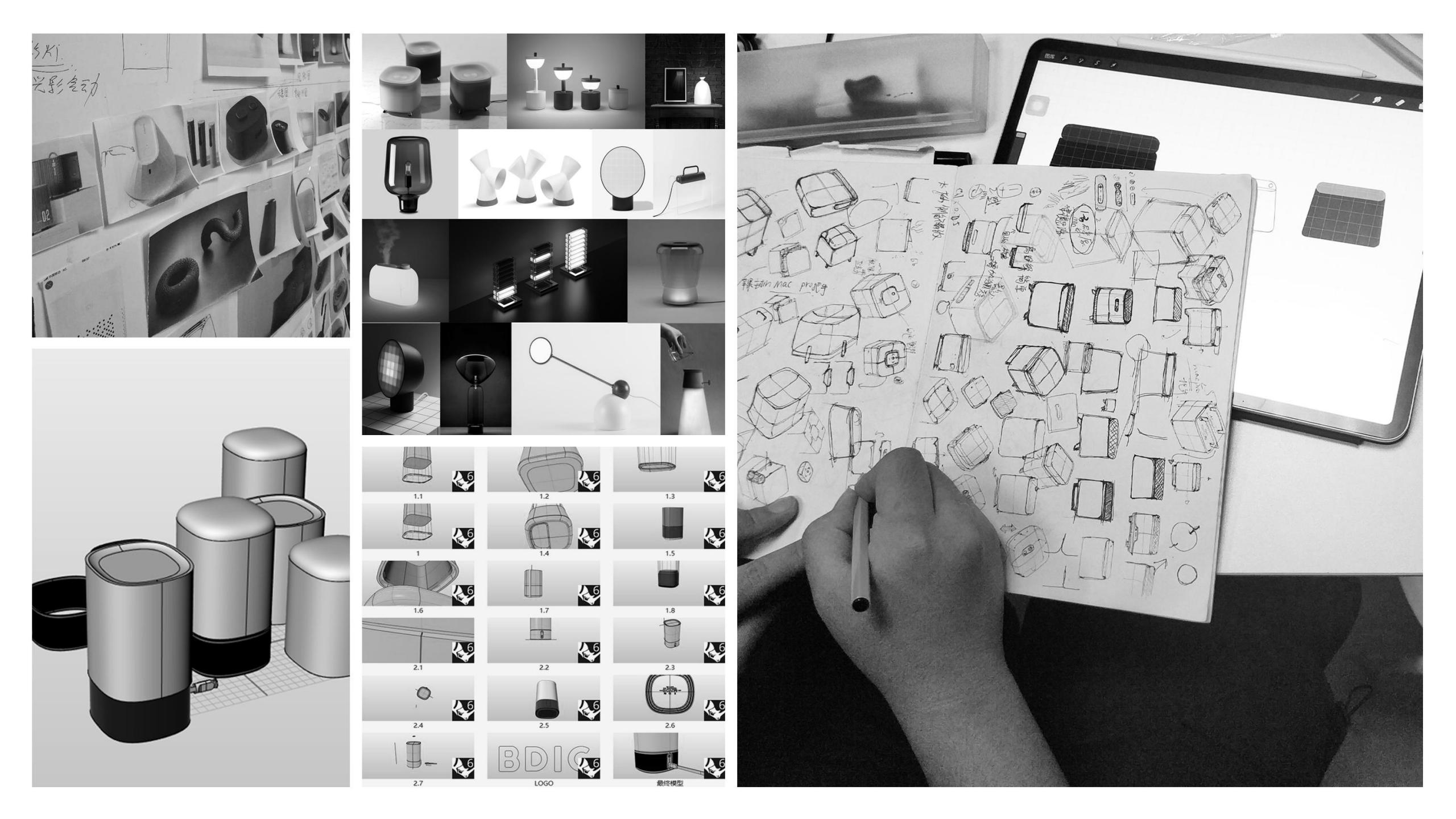 product design，industrial design，Keyshot rendering，Desk lamp，sample reels，