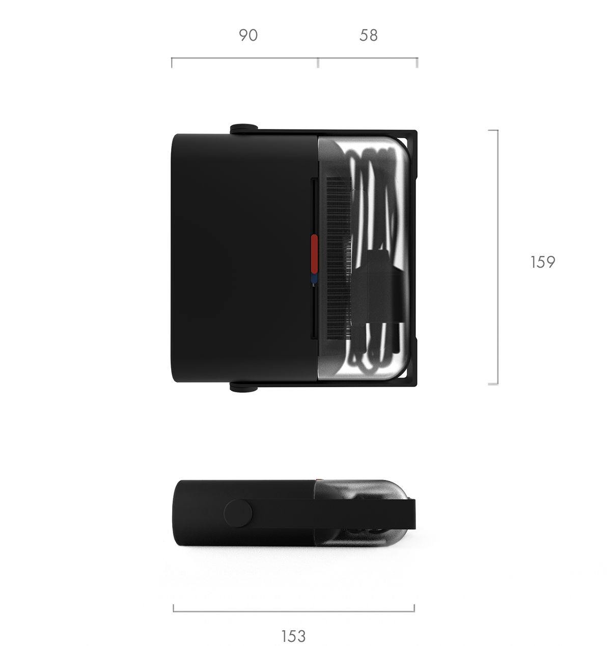 industrial design，Cool black，Household appliances，pretty，Portable，Hair dryer，