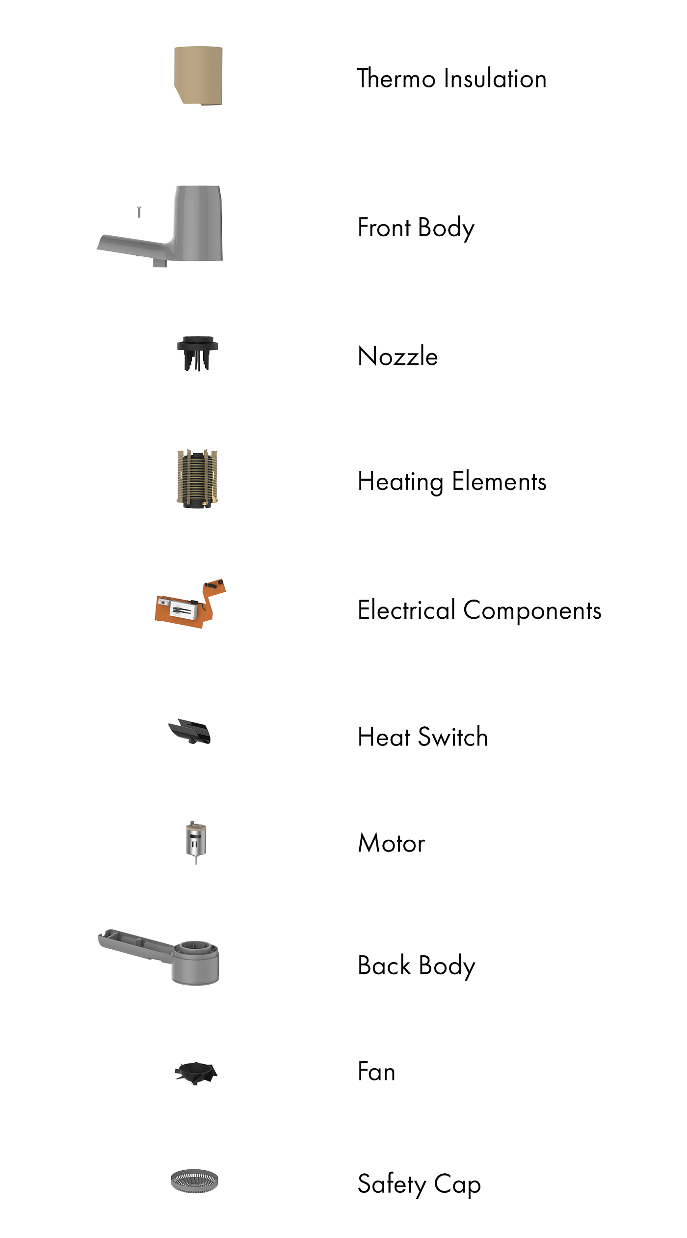 industrial design，Cool black，Household appliances，pretty，Portable，Hair dryer，