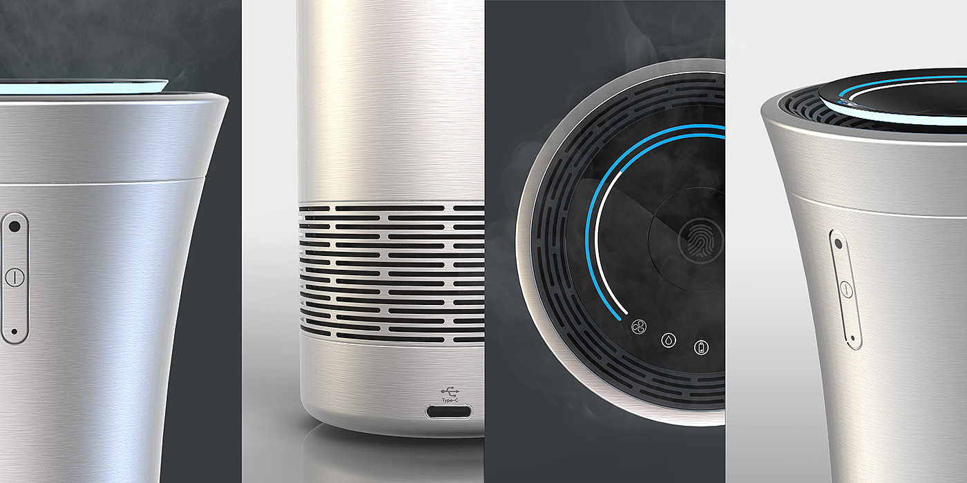 Medical air purifier，Humidifier，industrial design，product design，healthy，