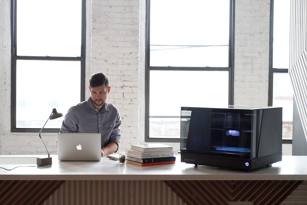 carvey，Desktop device，office equipment ，3D printing，3D carving，Engraving machine，industrial design，