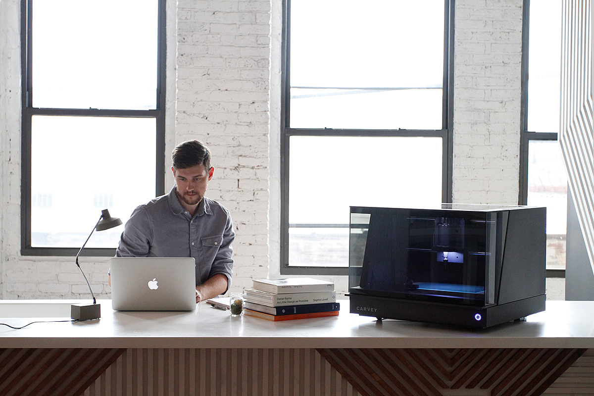 carvey，Desktop device，office equipment ，3D printing，3D carving，Engraving machine，industrial design，