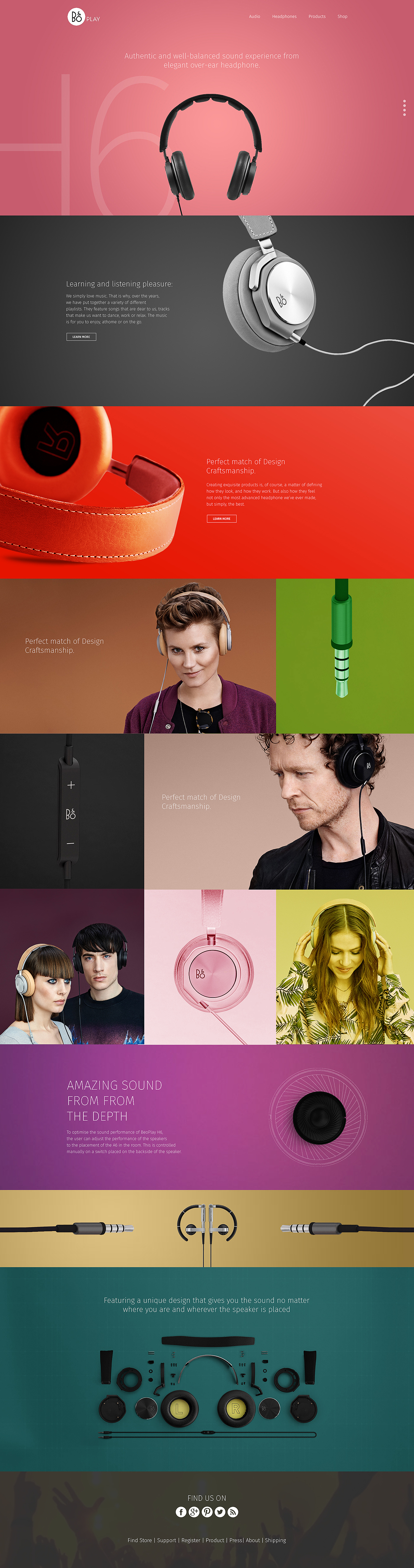 b&o耳机，beoplayh6，数码产品，工业设计，