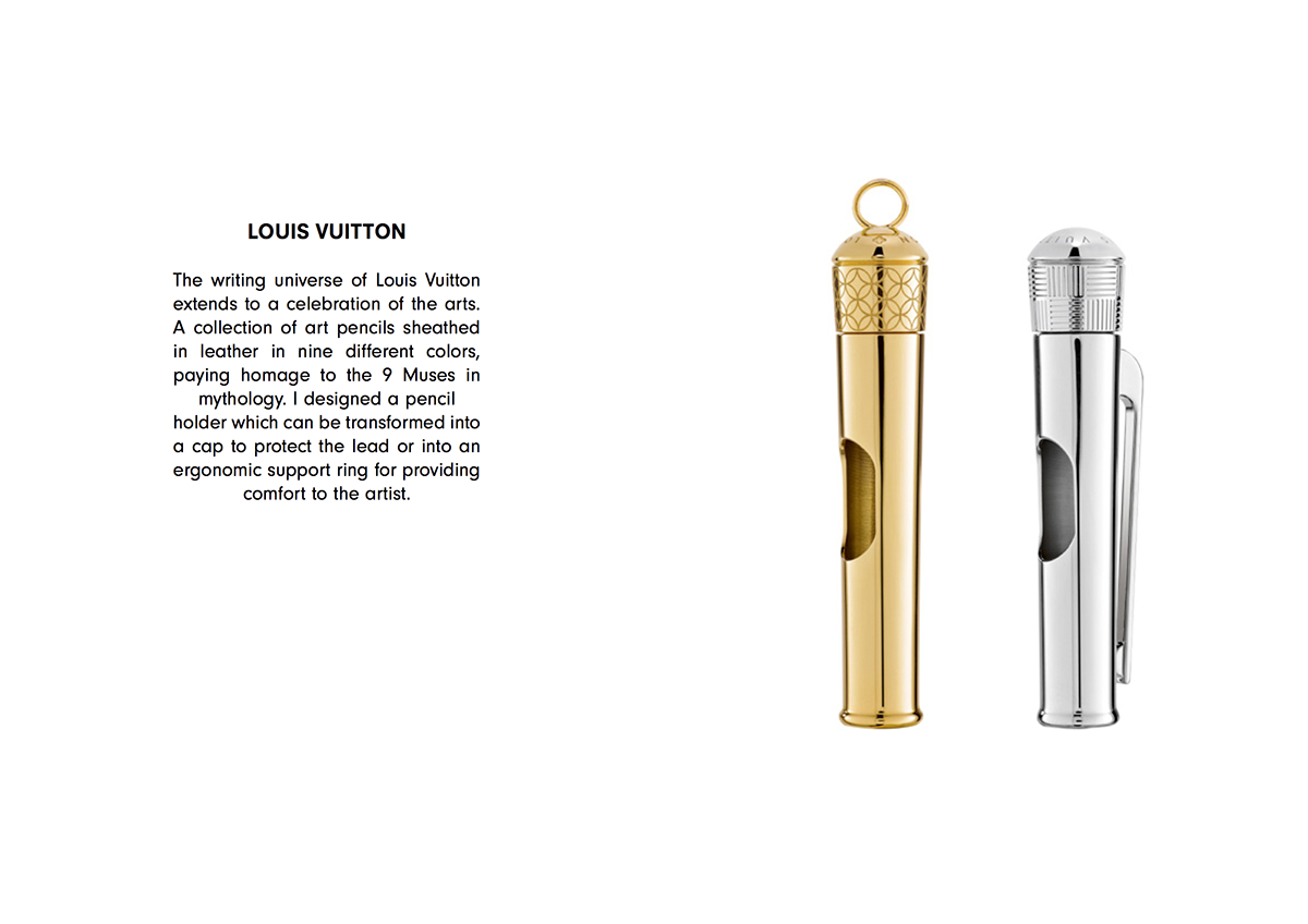 luxurious，Office stationery，Louis Vuitton，Pencil cap，industrial design，