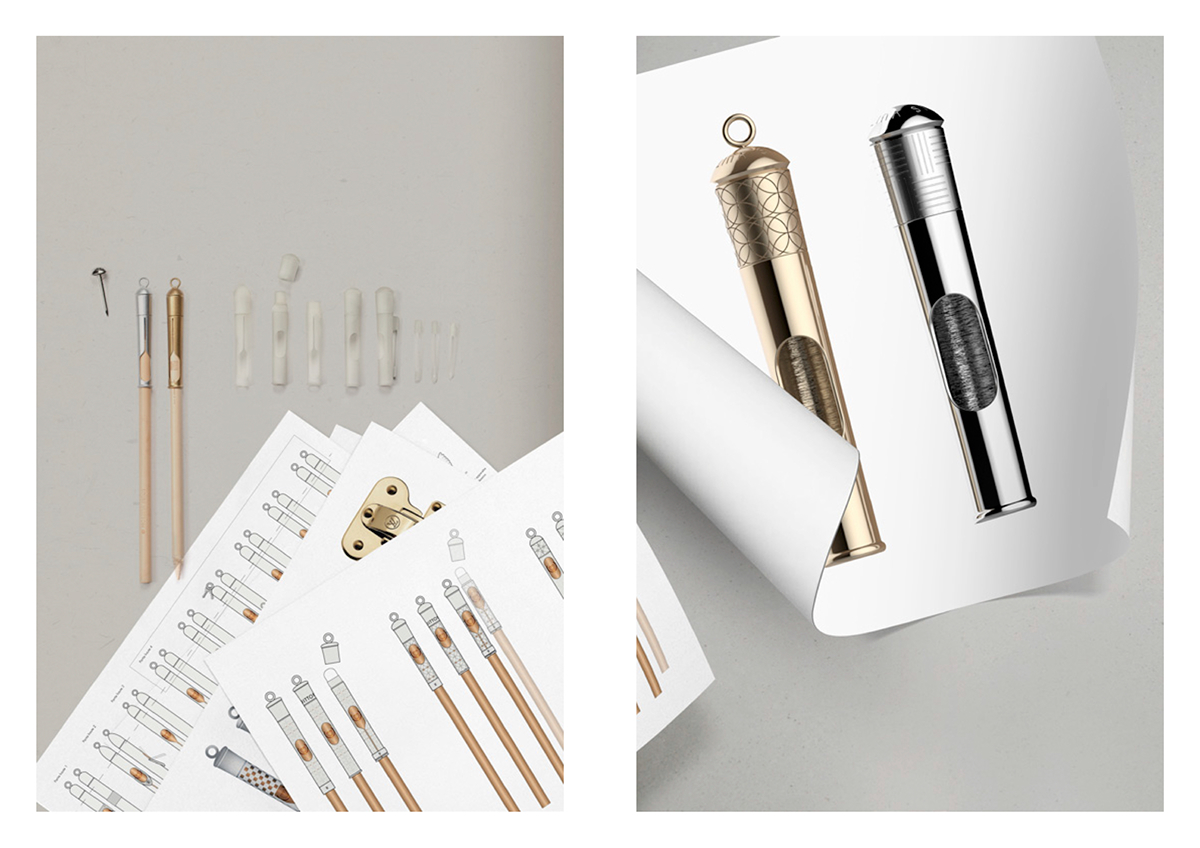 luxurious，Office stationery，Louis Vuitton，Pencil cap，industrial design，