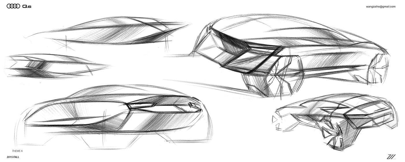 audi，manuscript，industrial design，Automobile design，