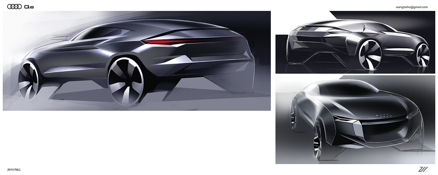 audi，manuscript，industrial design，Automobile design，