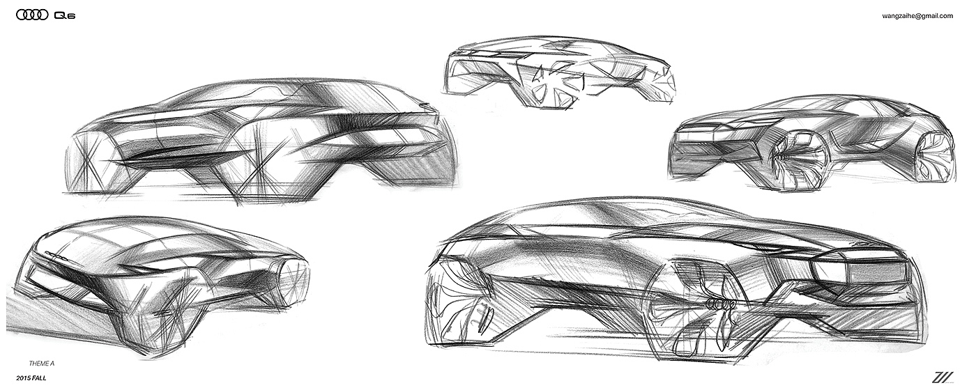 audi，manuscript，industrial design，Automobile design，