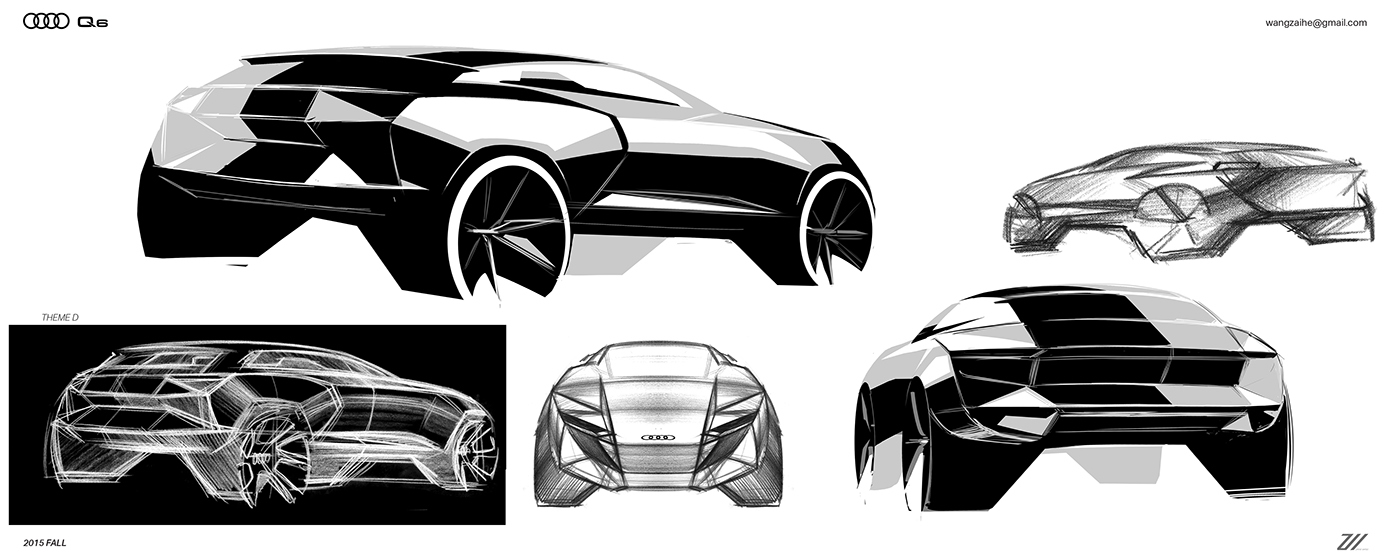 audi，manuscript，industrial design，Automobile design，