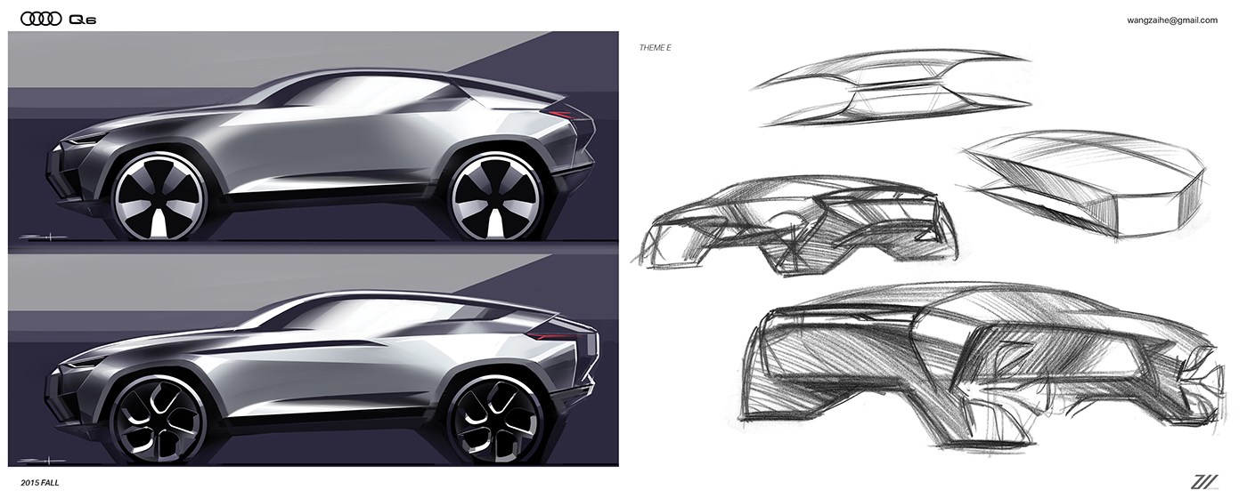 audi，manuscript，industrial design，Automobile design，