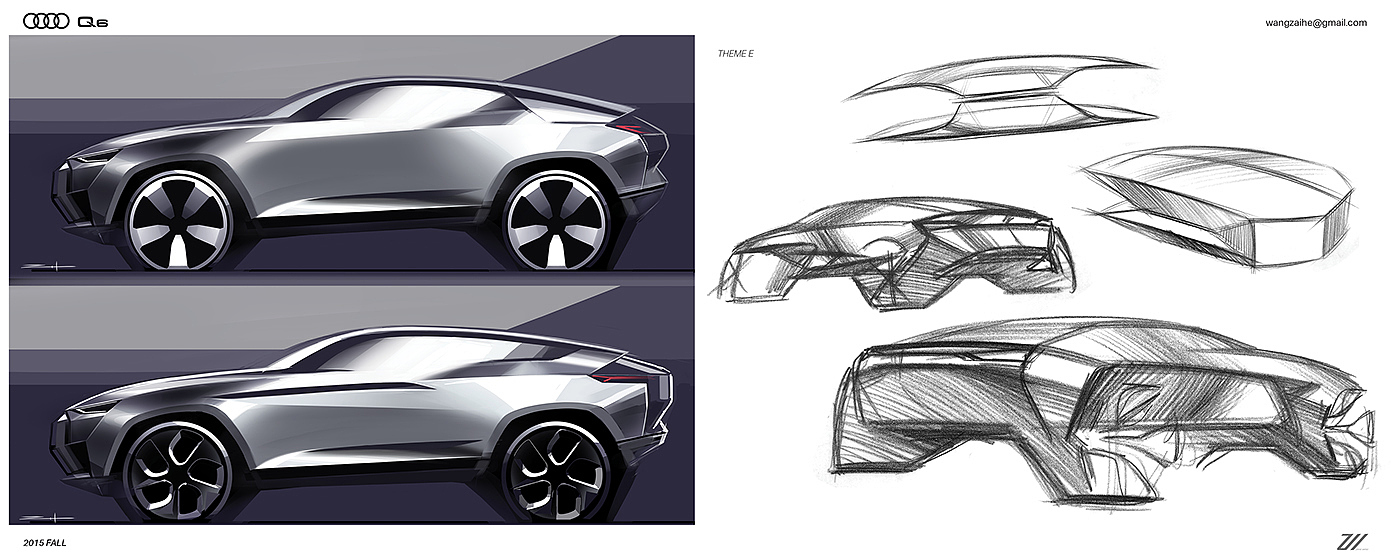 audi，manuscript，industrial design，Automobile design，