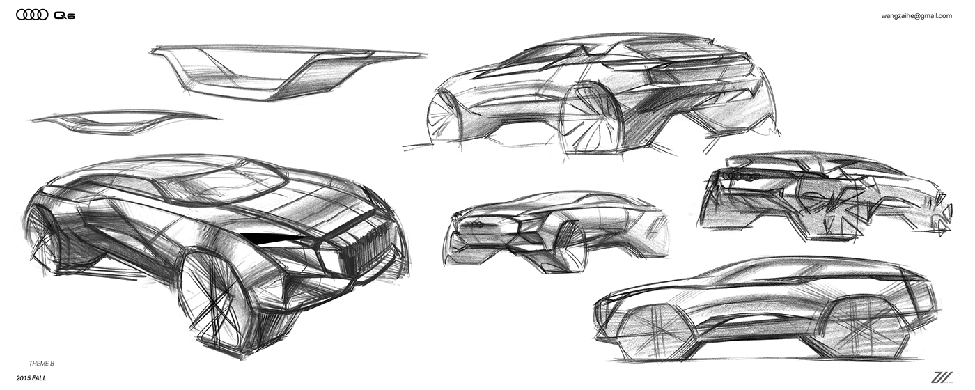 audi，manuscript，industrial design，Automobile design，