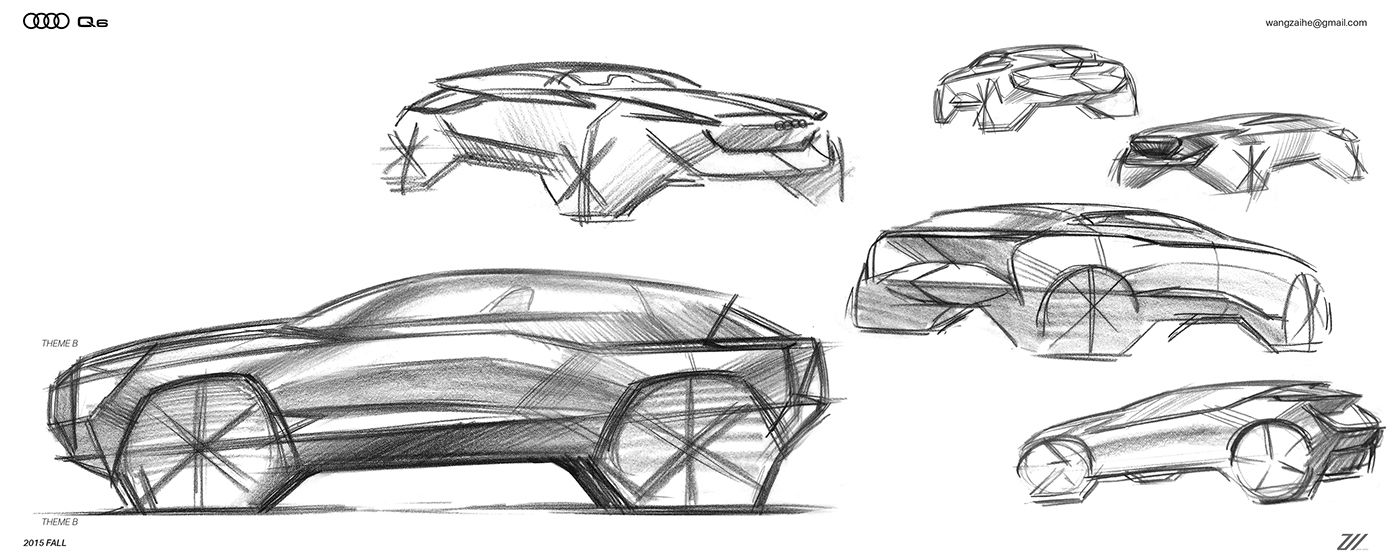 audi，manuscript，industrial design，Automobile design，
