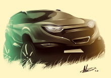 bmw，Automobile design，design sketch，