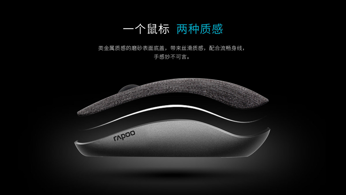 Optical mouse，Wireless mouse，Rapoo 3500pro，Brand design，product design，industrial design，