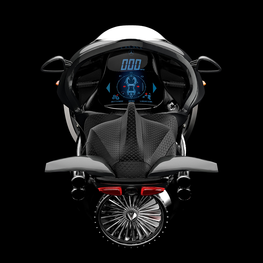 Beast，mercedes，Benz，Futuristic，Jet locomotive，motorcycle，conceptual design，industrial design，