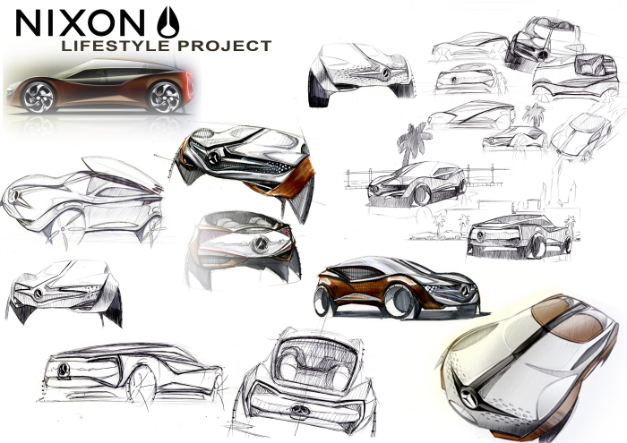 bmw，Automobile design，design sketch，