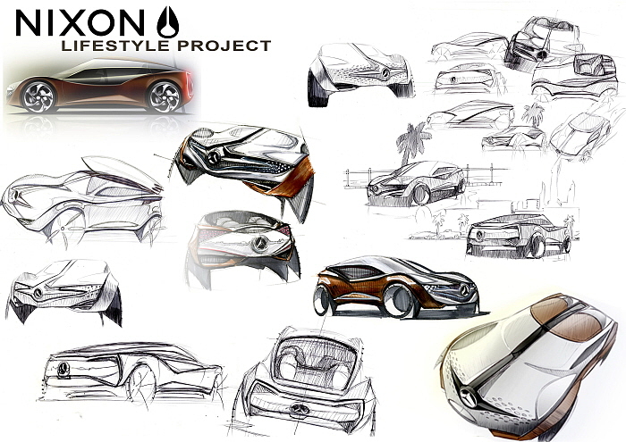bmw，Automobile design，design sketch，