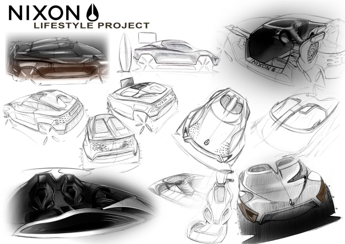 bmw，Automobile design，design sketch，
