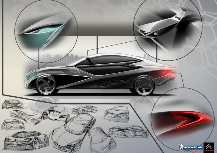 Automobile design，design sketch，