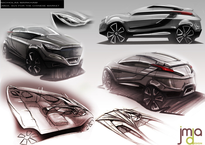 Automobile design，Two dimensional representation，design sketch，