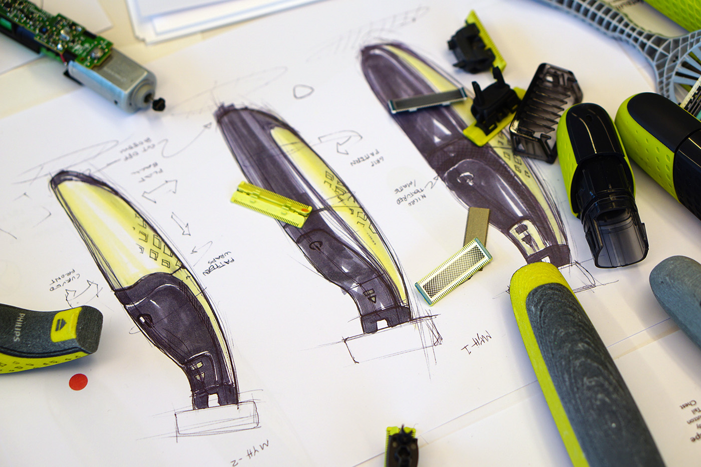 Philips，razor，Seamless design，portable，industrial design，